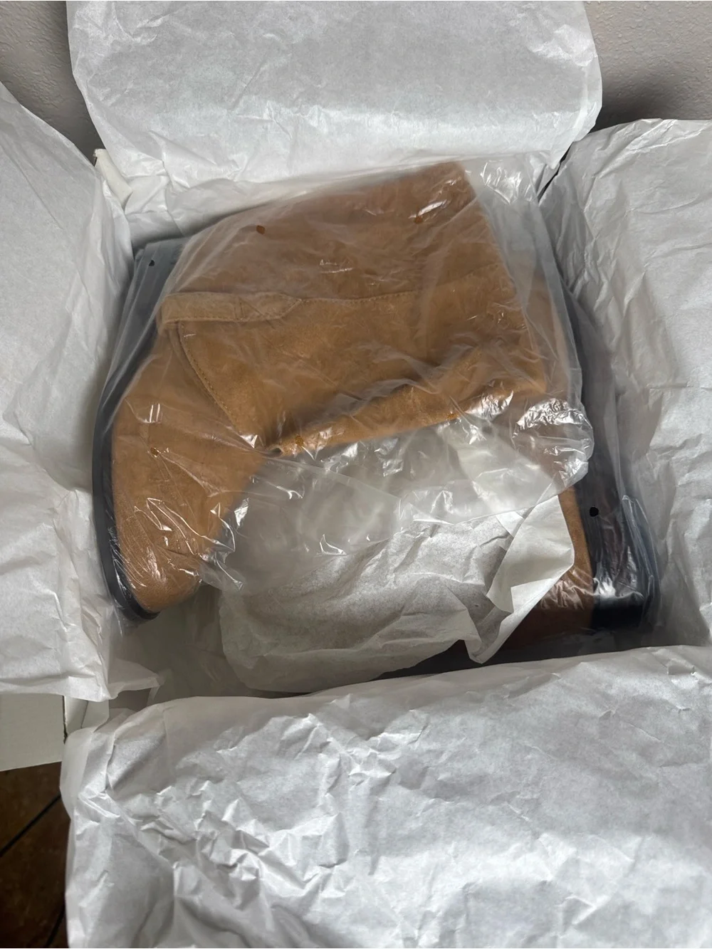 Paolo  Knee-High Suede Boots in Tan